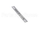 00-916957-00050 Hobart Label, Slicer Lifting Message