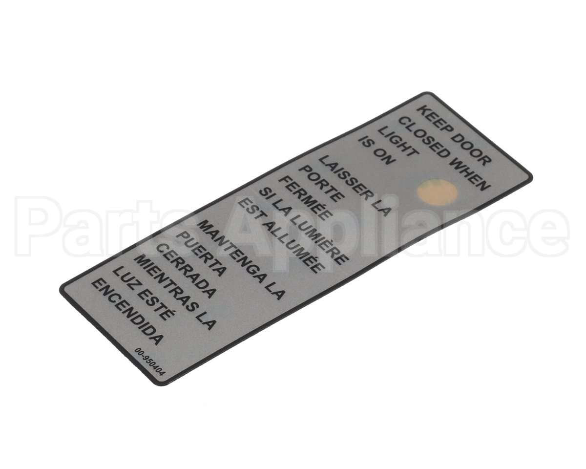 00-950404 Hobart Label, Condensing Cycle