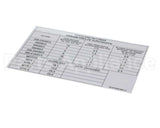 00-974949 Hobart Label, Overload Settings