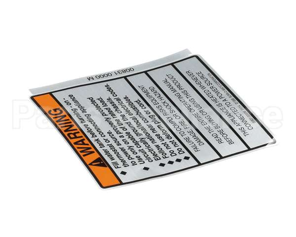 00831.0000 Bunn Decal, Warning-Electrical