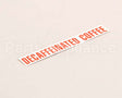 00879.0000 Bunn Decal, Decaffeinated Coffee