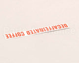 00879.0000 Bunn Decal, Decaffeinated Coffee