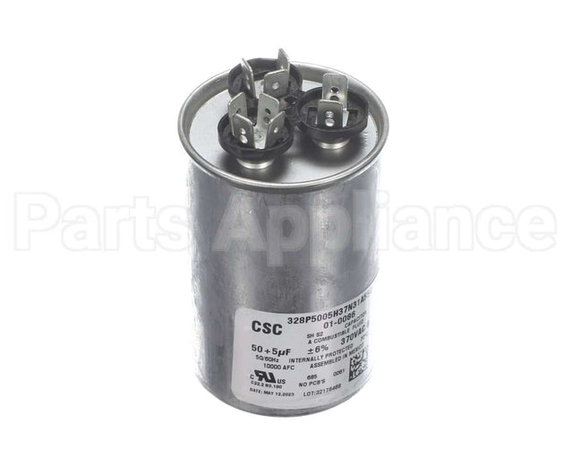 01-0086 Nortek Run Cap,Dual Round,370V,5+50Uf