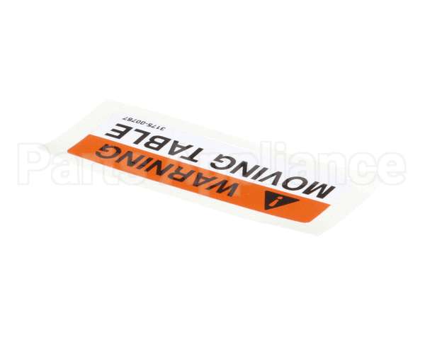 01-403175-00767 Berkel Label,Table Warning