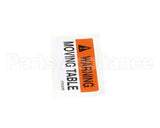 01-403175-00767 Berkel Label,Table Warning