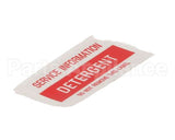 01000485 Glastender Decal, .75X1.877, Detergent