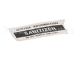 01000486 Glastender Decal, .75X1.877, Sanitizer