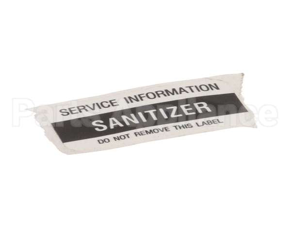 01000486 Glastender Decal, .75X1.877, Sanitizer