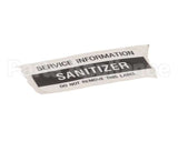01000486 Glastender Decal, .75X1.877, Sanitizer