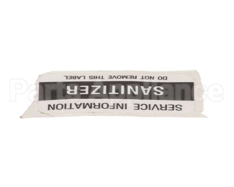 01000486 Glastender Decal, .75X1.877, Sanitizer