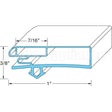 02-14160-2014 Compatible Anthony Door Gasket 31-3/8 W X 61-5/8 L D2D