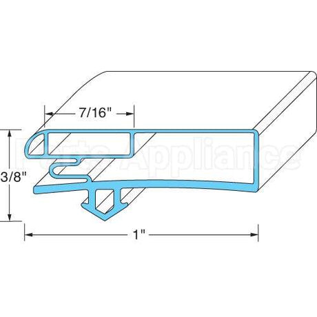 02-14160-2023 Compatible Anthony Door Gasket 28-3/4 W X 75-7/8 L D2D