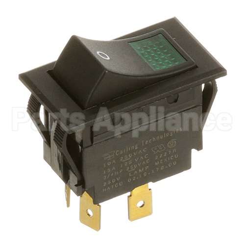 02-19-178-00 Compatible Hatco Switch Roc Dpst 250V 10A Green