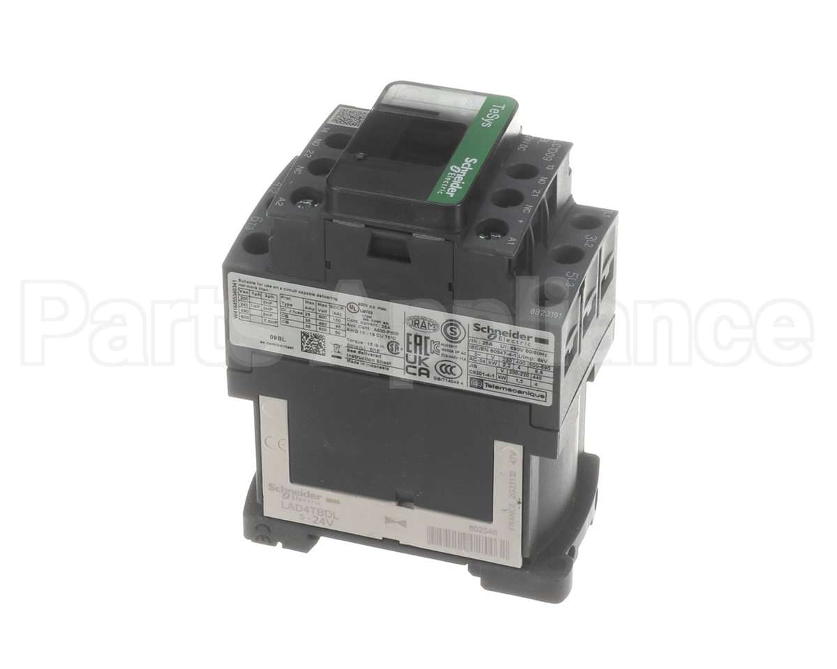025-0400 Hot Rocks Oven Motor Contactor , 600Vac, 9A, 24Vdc Low