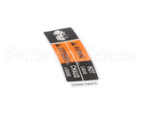 03409.7004 Bunn Decal, Wrn-Hot Liq 15.4Rad Eng/Fr