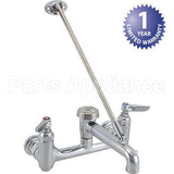 0665BSTP Compatible TS Brass Faucet 8" Wall Mount Ser Vice Sink T&S