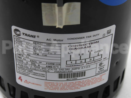 MOT10294 Trane 460V3Ph 1.5Hp 1140Rpm Y56Y Mtr