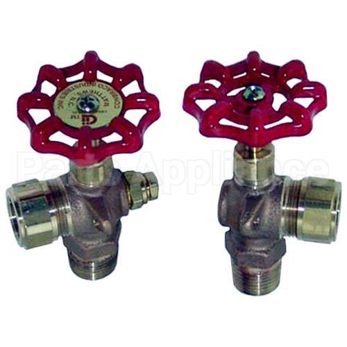 07176 Compatible Cleveland Water Gauge Valve Set 1/2" X 5/8" Od Glass Tub