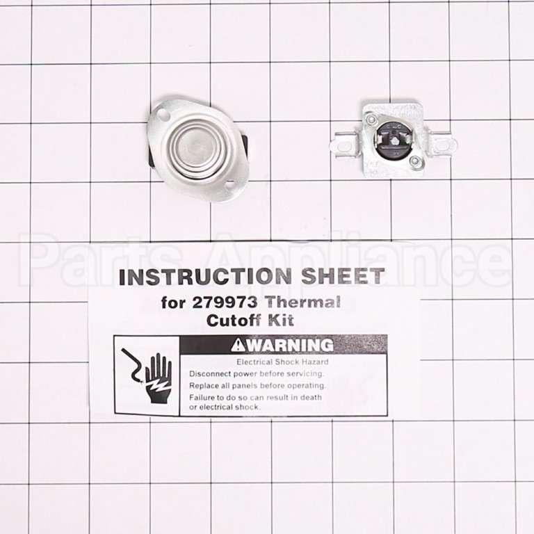 279973 Whirlpool Dryer Thermal Cut Off Kit (High Limit Thermostat And Thermal Fuse)