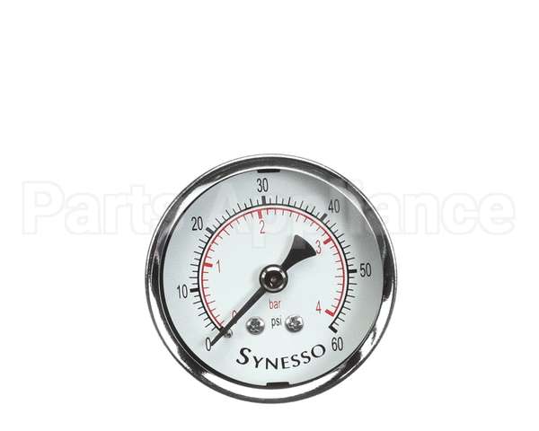 1.4083 Synesso Gauge, Steam Pressure, 0-60 Psi + Fittin