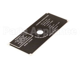 10-5938 Market Forge Plate, Drain Panel Clean Instr
