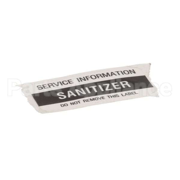 1000486 Compatible Glastender Sanitizer Decal Glastender