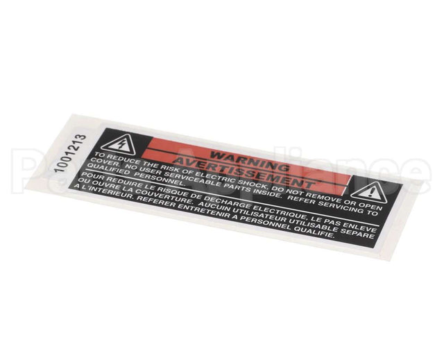 1001213 Antunes Label, Shock Hazard