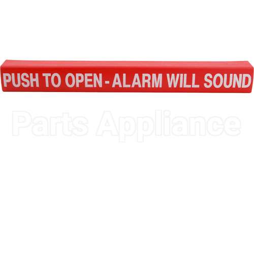 101810-1 Compatible Detex Wrap, Push Pad, Push To Open, Red