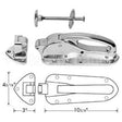101S Compatible Premco Latch, W/1-1/2" Strike/Ir