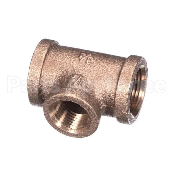 102526 Compatible Champion Tee Red 3/4X3/4X1/2 Brass