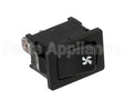 1026317A Perlick Switch, Momentary, Black, Fan Symbol