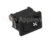 1026317A Perlick Switch, Momentary, Black, Fan Symbol