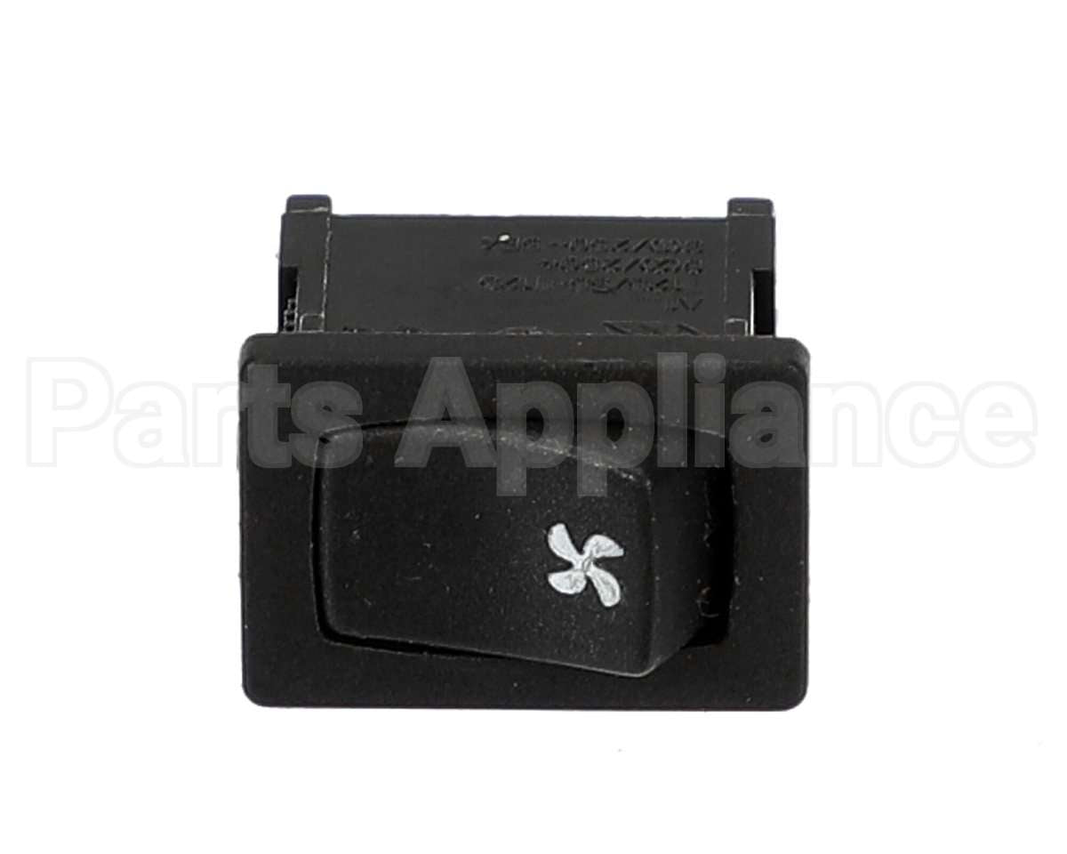 1026317A Perlick Switch, Momentary, Black, Fan Symbol
