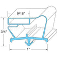 1029118-13 Compatible Perlick Gasket, Magnetic, Roll-In