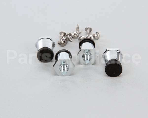 10314-95 Silver King Kit Leg 1In Silver W/ Rubber P