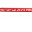 105417-1 Compatible Detex Wrap, Push Pad, Push To Open, Red