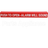 105417-1 Compatible Detex Wrap, Push Pad, Push To Open, Red