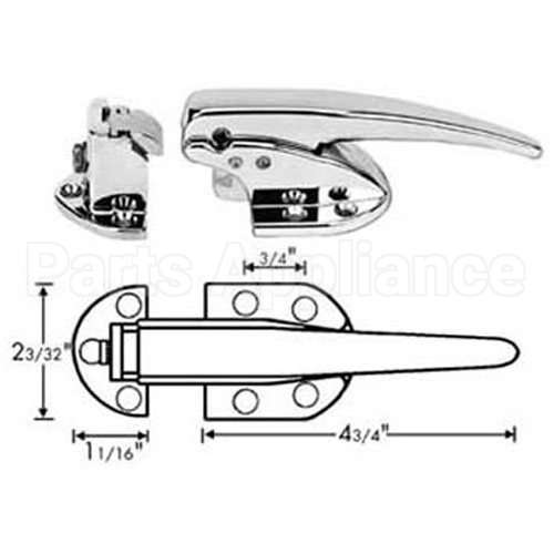 10930C00004 Compatible Kason Latch With Strike Offset 5/8 To 1-1/4