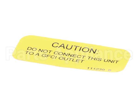 111239 Cleveland Label;Gfci Warning