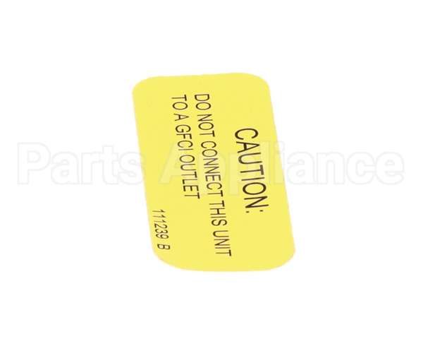111239 Cleveland Label;Gfci Warning