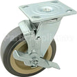 1131-2051-3000 Compatible Standard Keil Caster, Plate, 6", W/Brk, Gry