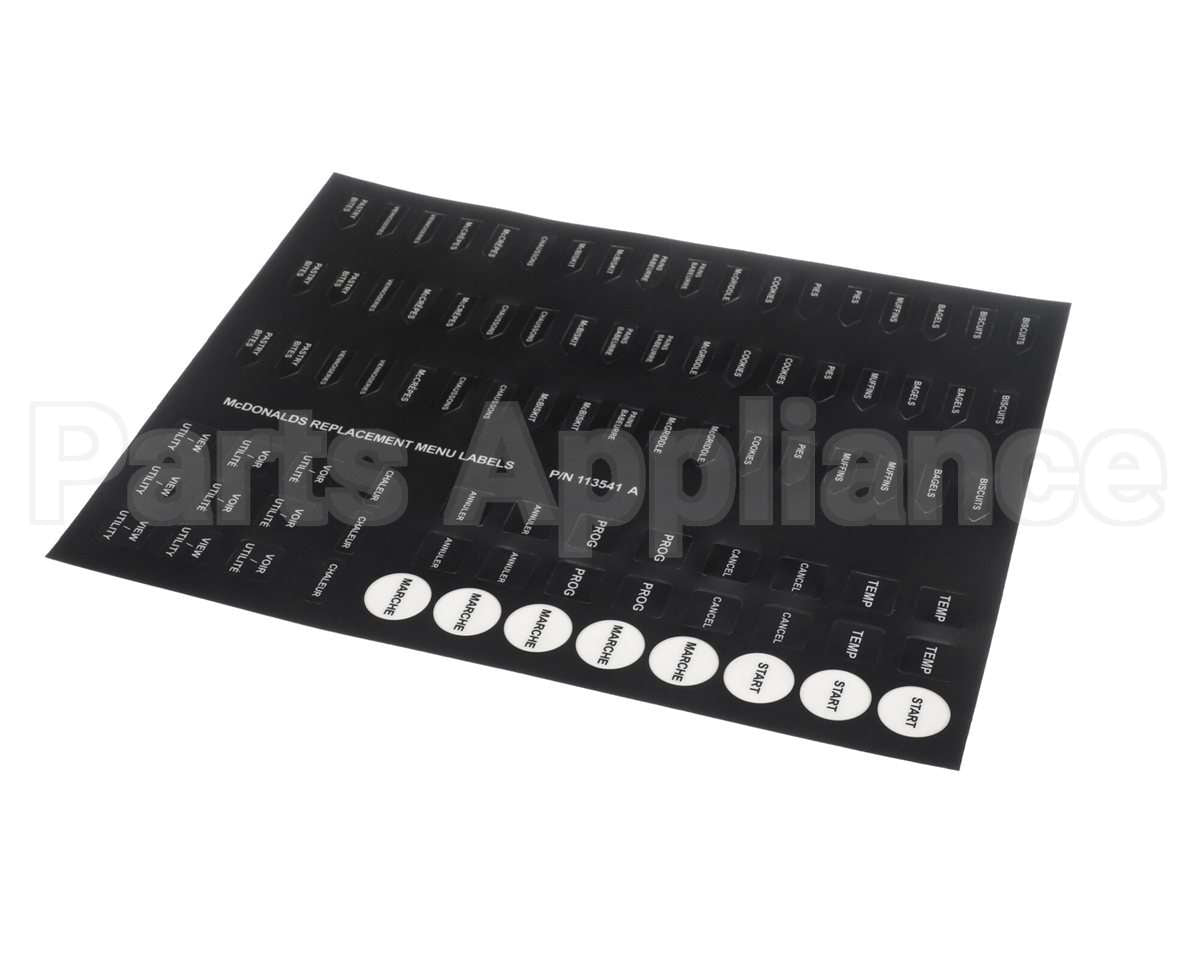 113541 Garland Mcdonalds Replacement Menu Lab