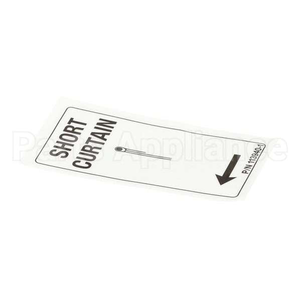 113940-1 Compatible Champion Label Curtain Rl Short