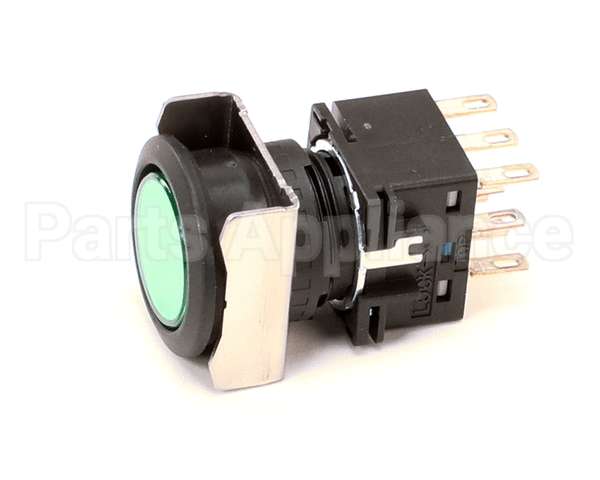 115616 Champion - Moyer Diebel Switch,Pwr,Maint.,Grn Pb,16Mm,Dpdt,Flsh