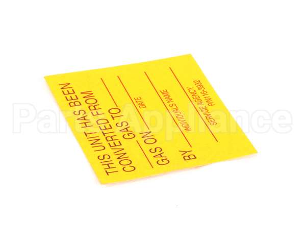 1163932 Southbend Range Label, Parts Service