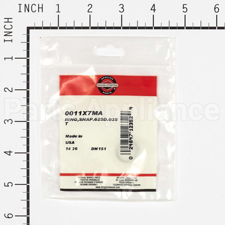 11X7MA Briggs & Stratton Ringsnap.625D.035T