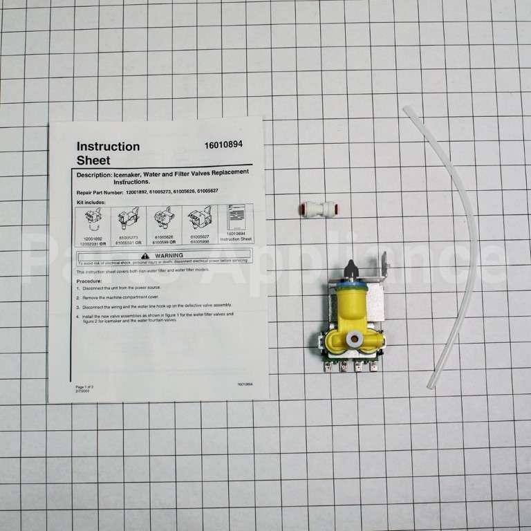 12001892 Whirlpool Kit; Water Valve (Filter