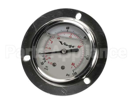 12D2590G08 Vogt Ice Machines Gage, 2.5" Lqd Filled, 30"-150