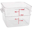 12SFSCW135 Compatible Cambro Container Sq Clear 12Qt