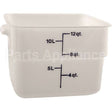 12SFSP(148) Compatible Cambro Container Sq 12Qt -148 Poly/White